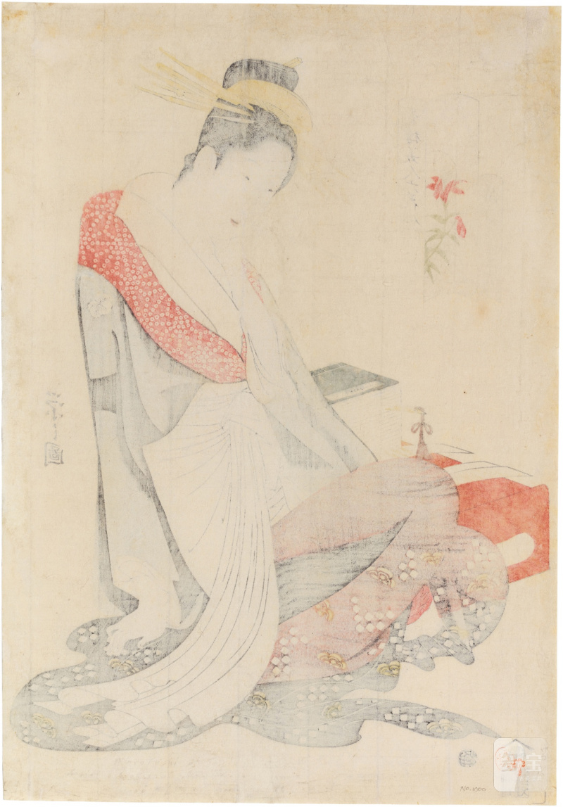 Hosoda Eishi (1756-1829) | The courtesan Morokoshi of the Echizenya house | Edo period, late 18th century - 图2